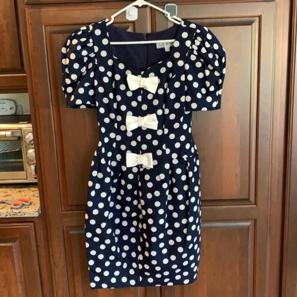 AJ Bari Vintage Polka Dot Dress